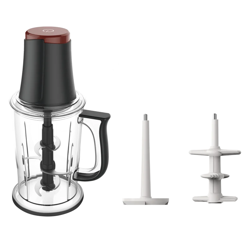 

New modelHigh-Power Electric Meat Grinder & Slicer with Durable Plastic Cups & Triple Knives for Use