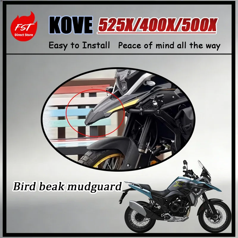 

FOR Widened Front Beak Mudguard for KOVE 500X 525X Motorcycle Accessories - Side Splash Reduction Leg & Boots Protection
