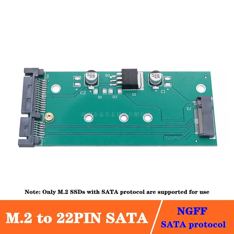 M. 2 SATA Protocol SSD NGFF Hard Drive to 22PIN SATA Serial Port Interface Adapter Card