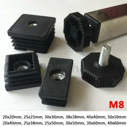 M8 Matching Adjustable Foot Pad Nut Tube Plug+Screw 20mm-50mm Octagonal Nut Foot Pad Height Foot Pad Table Leg Adjustment Base