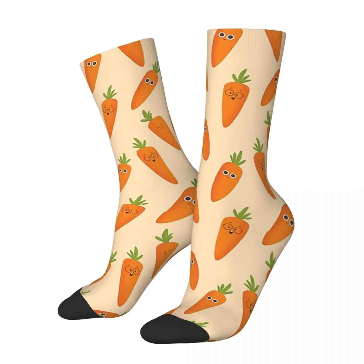 Happy Carrots Socks Harajuku Super Soft Stockings All Season Long Socks Accessories for Man's Woman's Gifts