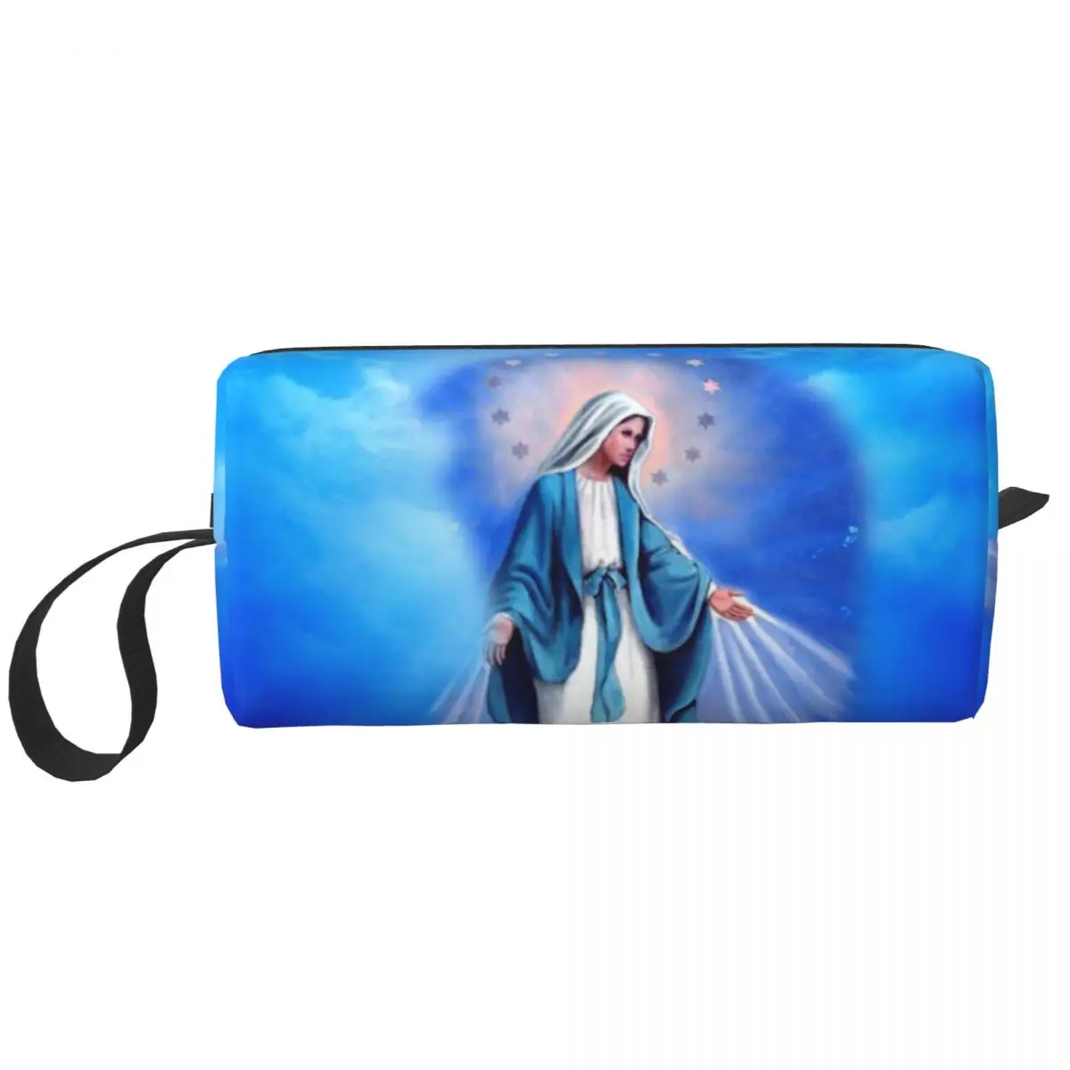 Catholic Virgin Mary Cosmetic Bag Women Cute Big Capacity Our Lady of Fatima Makeup Case Beauty Storage Toiletry Bags