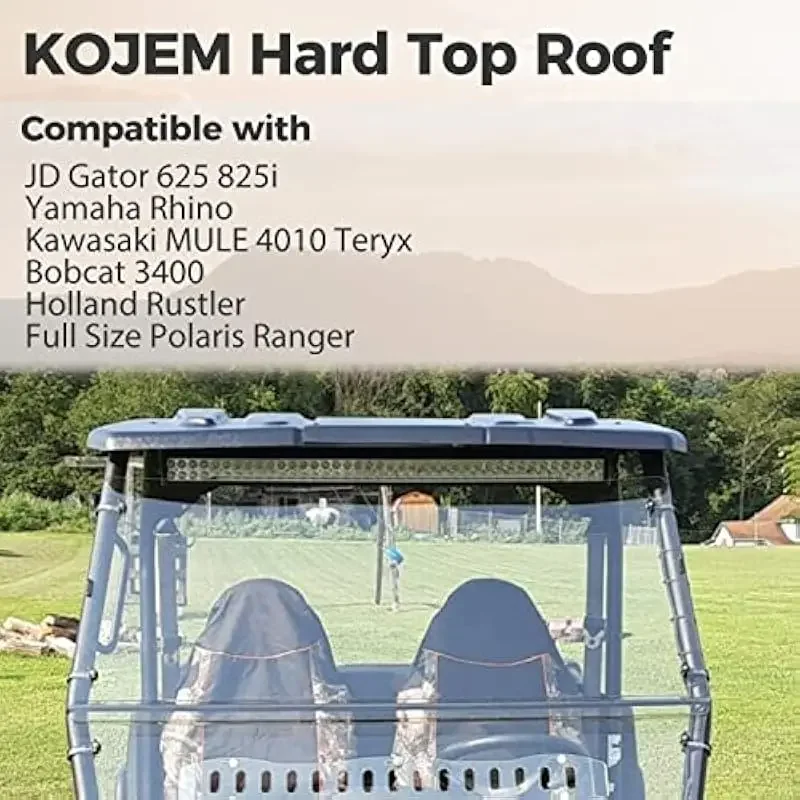 Universal Hard Top Roof Fits John Deere Gator 625i 825i Kawasaki MULE 4010 Yamaha Rhino 450 660 700 Teryx Polaris Ranger 500 XP