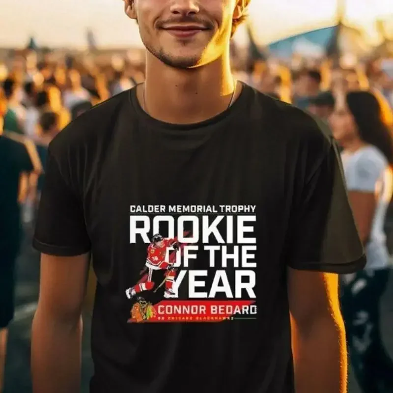 Calder Memorial Trophy Rookie Of The Year Connor Bedard Chicago 2024 T Shirt