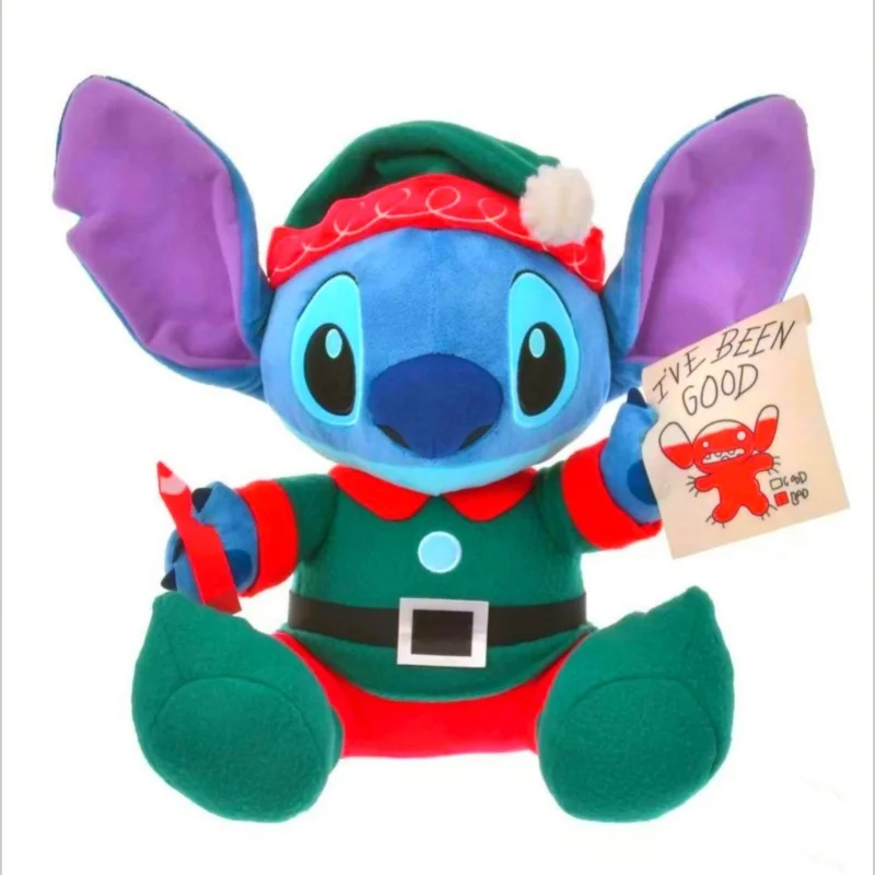 

Shanghai Disneyland 2024, рождественская плюшевая игрушка, фигурка Лило и Стич, детский праздничный сувенир