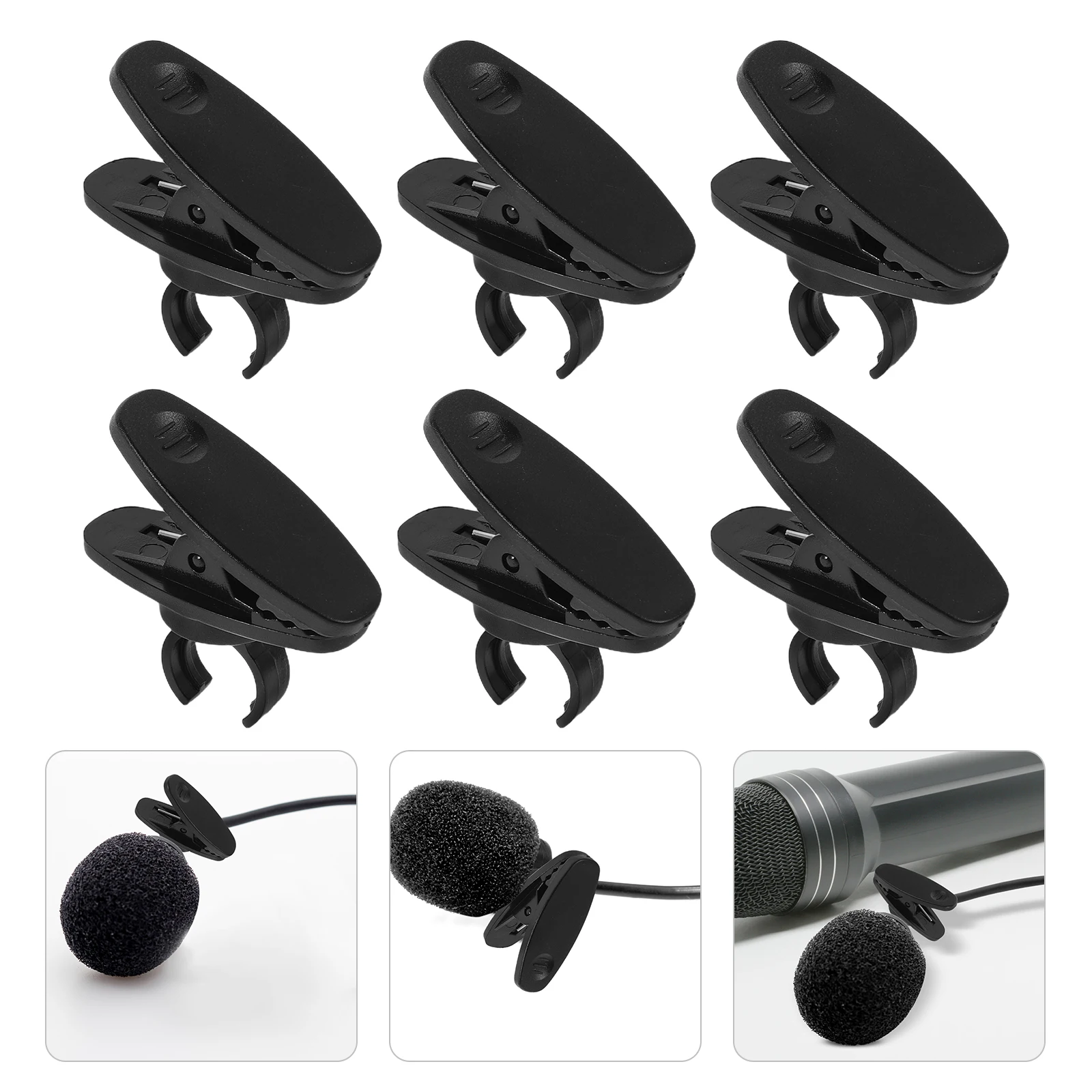 

10 Pcs Lavalier Microphone Clip Lapel Clips Lightweight Holder for Shirt Portable Condenser Microphones