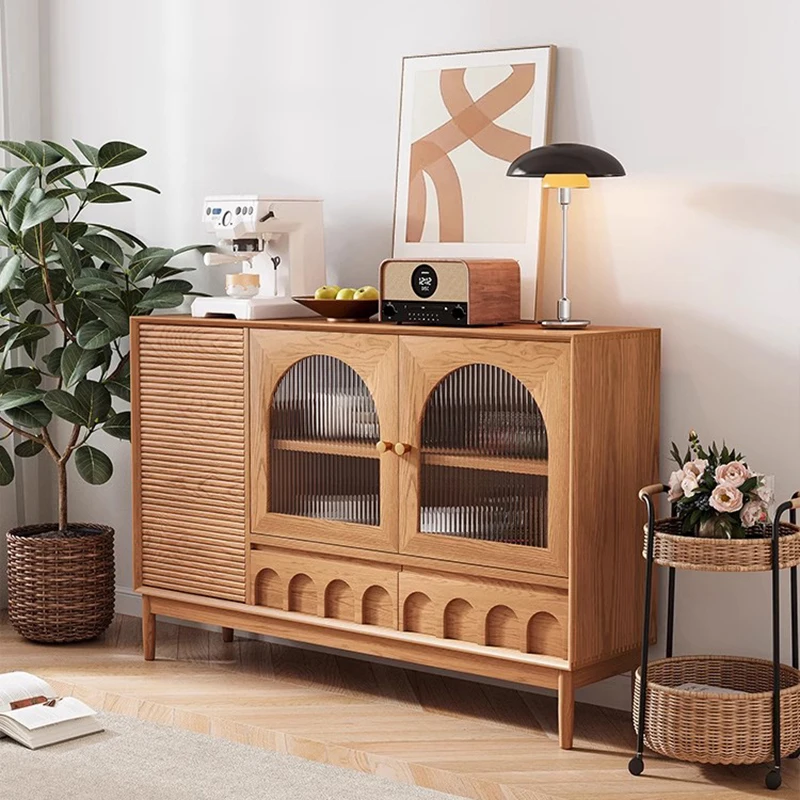 

Japanese Solid Wood Sideboards Nordic Simple Storage Buffet Kitchen Cabinets Space Saving Hoom Furniture Muebles De Comedor FYSB