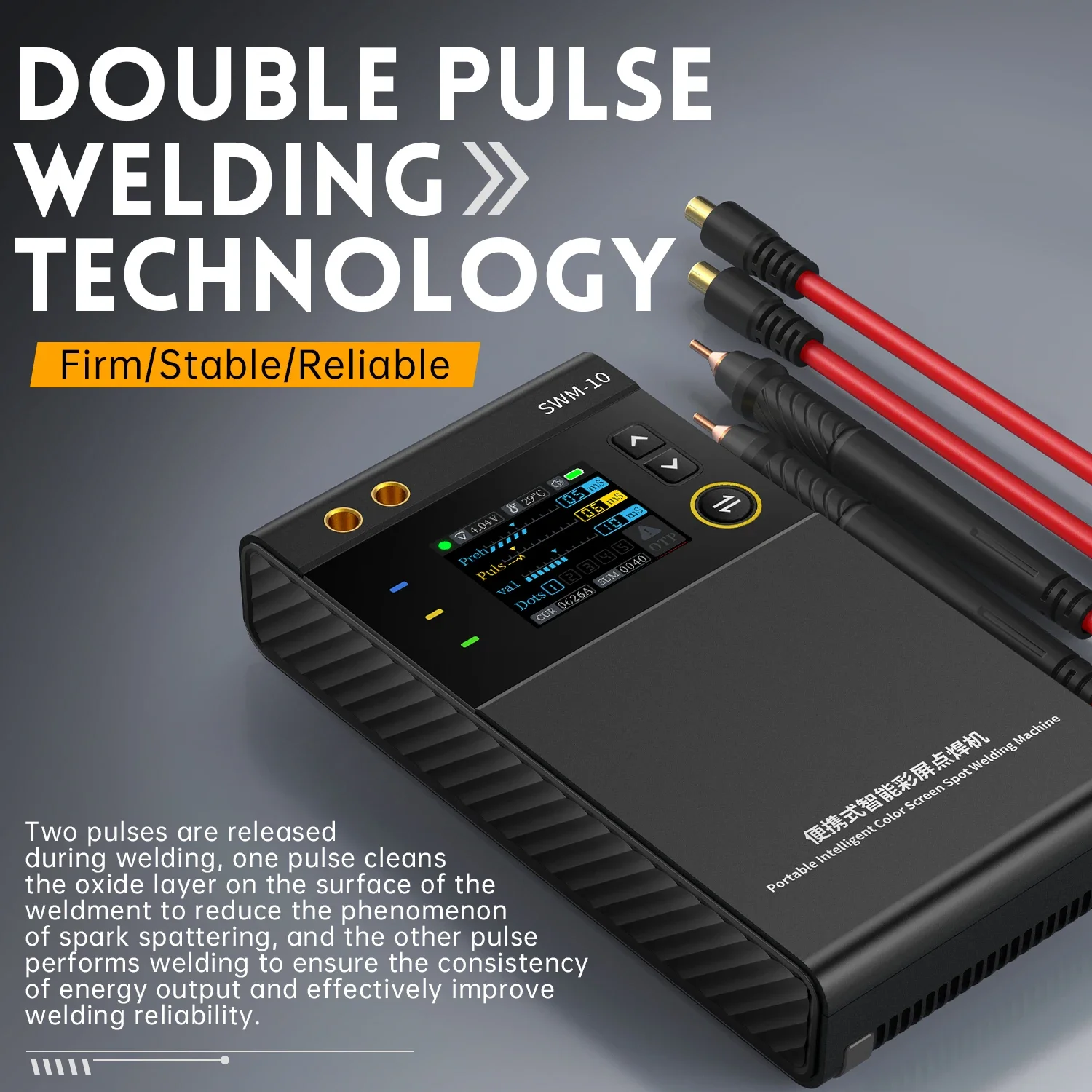 Imagem -03 - Máquina de Solda a Ponto Portátil 18650 Li-ion Battery Pack Soldadores Faça Você Mesmo Mini Ferramenta de Solda 5000mah Soldável 025 mm Fnirsi-swm10