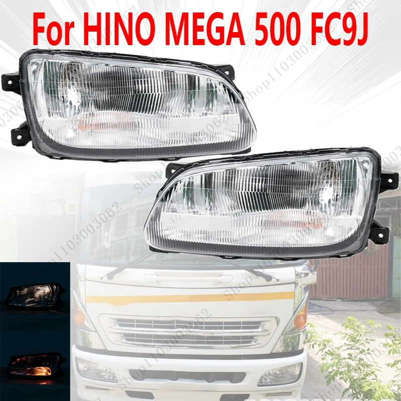 

Headlights For HINO MEGA 500 FC9J Car Left Rudder Exterior Running Light Assembly Fluorescent Turn Signal Fog Light