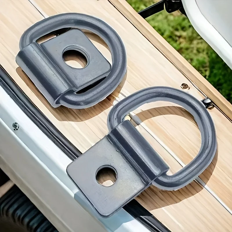 Car Fixed Pull Ring Trailer Vehicles Accessories 10mm Hook Truck Hook Ground Buckle Bed Ring Truck Cargo Fixed Hook Handle Set