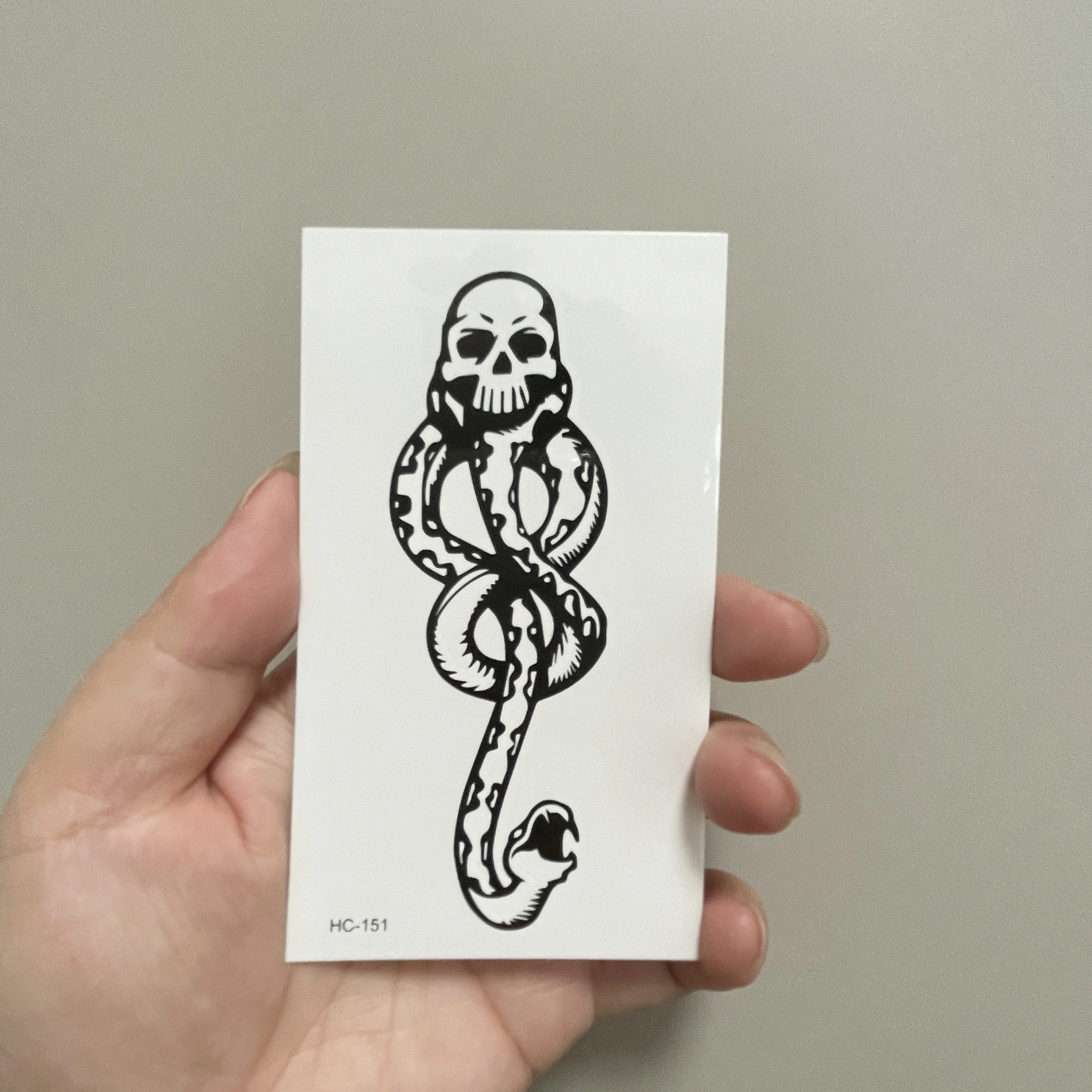 10 قطع من الوشم المؤقت لآكل الموت للهالوين بعلامة داكنة للنساء، ملصقات وشم على شكل هيكل عظمي لآكل الموت، تاتي مزيفة مقاومة للماء