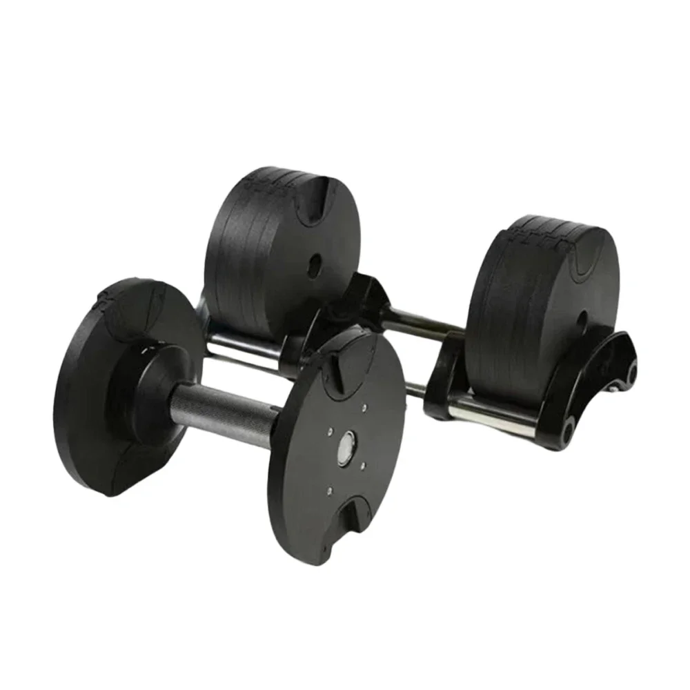 

Wholesale 50 Lbs Adjustable Dumbbell Set Iron & Cast Iron with Rubber Coating Durable Custom Logo Silver for Home Gym Fitness