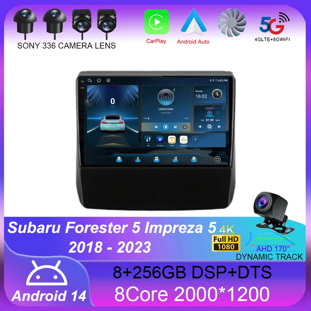 

Android 14 For Subaru Forester 5 Impreza 5 2018 - 2023 Android Car Radio Multimedia Video Player GPS Stereo CarPlay 4G Head Unit