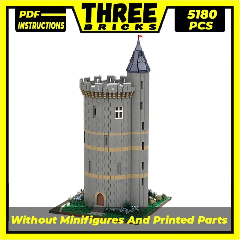 Castillo Medieval modelo Moc ladrillos de construcción la tecnología del castillo británico bloques modulares regalos juguetes de Navidad juegos DIY montaje