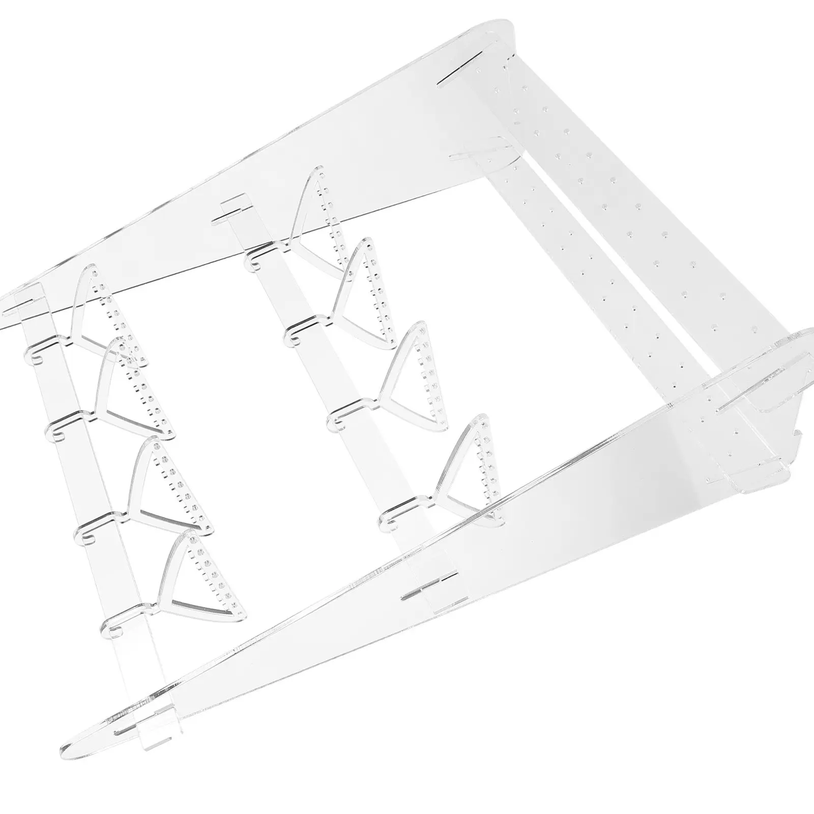 

1Set Transparent Acrylic Jewelry Rack Desktop Decorative Organizer Stand for Earrings Necklaces Pendants Display Home Store