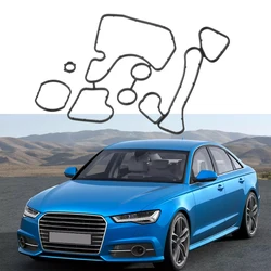 1 zestaw gumowych czarnych uszczelek chłodnicy oleju do Audi A6 A7 A8 Q5 Q7 3.0L TDI V6 DIESEL A/T 059117070 059117070 B Akcesoria samochodowe