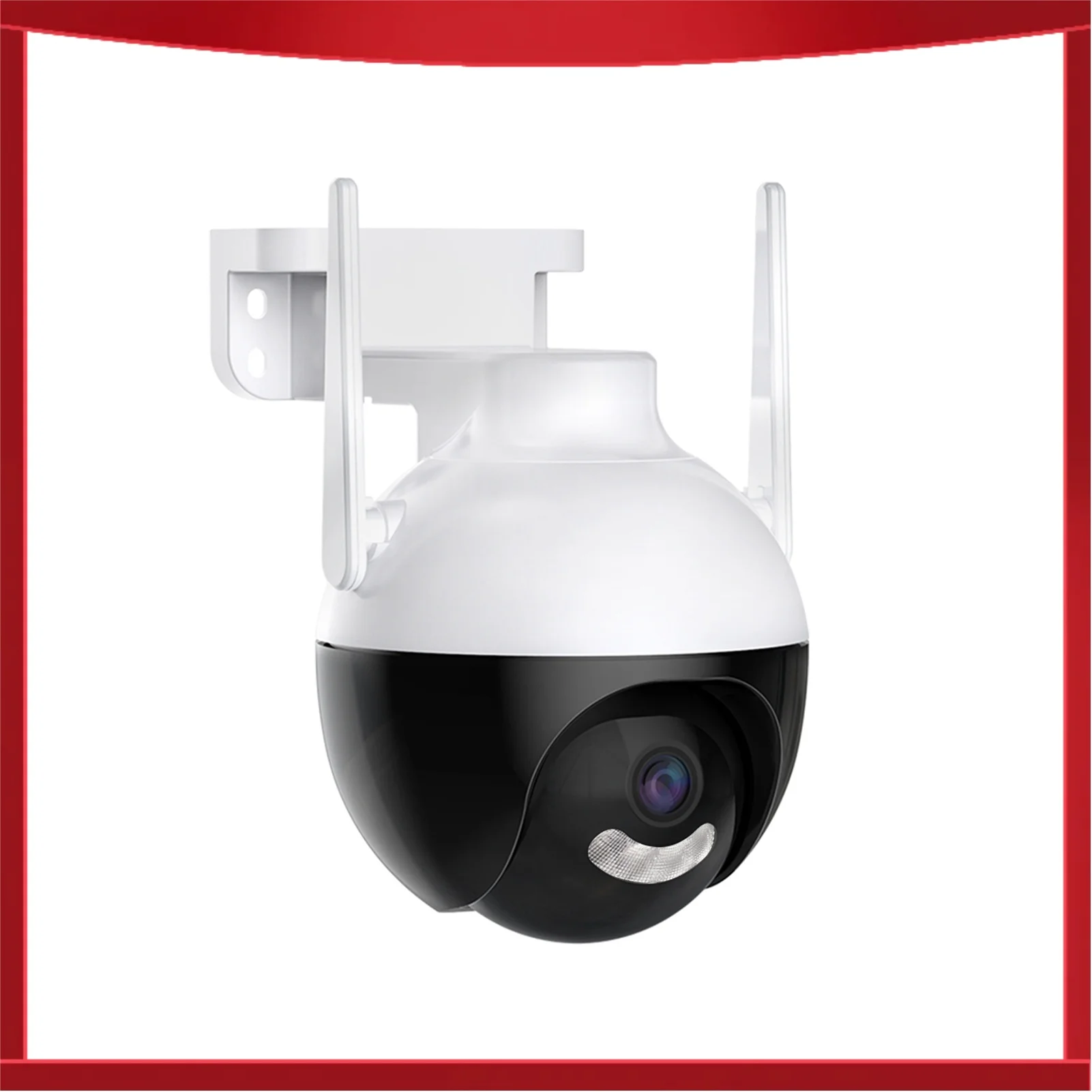 

Уличная Wi-Fi PTZ-камера 4MP, беспроводная Wi-Fi IP-камера для домашней системы безопасности с обзором 360° ° Цветное ночное видение, двусторонняя аудиосвязь