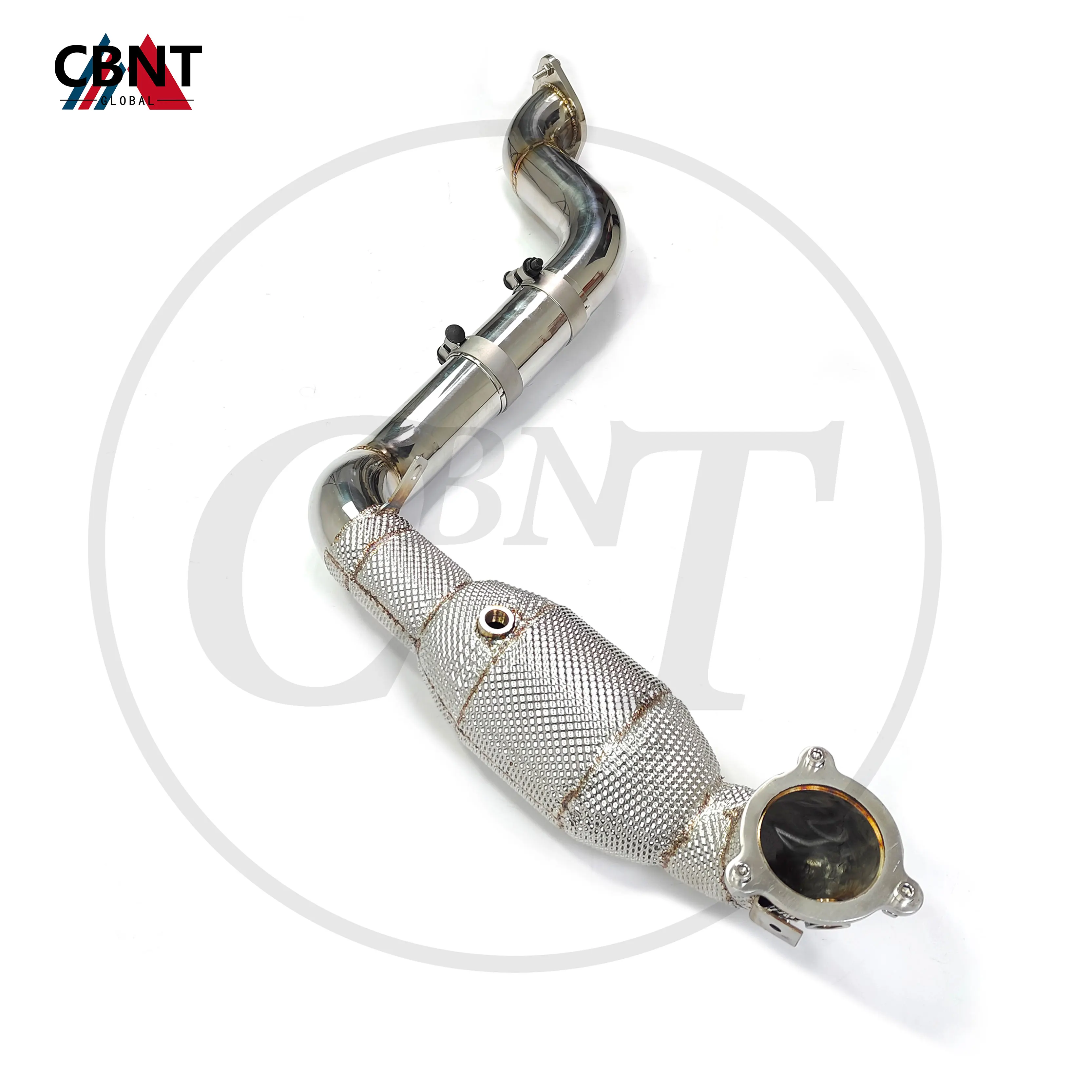 

CBNT for Mercedes Benz A35 CLA35 GLA35 GLB35 AMG 2.0T Exhaust Downpipe with Catalytic Converter Catted/Catless Exhaust-header