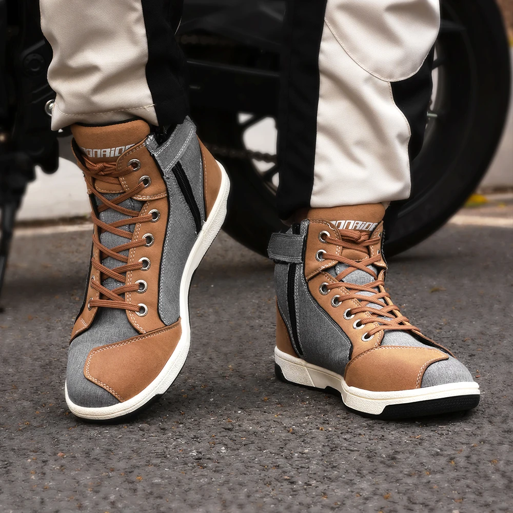 

Men's Motorcycle Shoes Breatheable Shift Anti-fall Rider Road Racing Biker Boot Casual Shoes Boots Four Seasons Motorbike Gear
