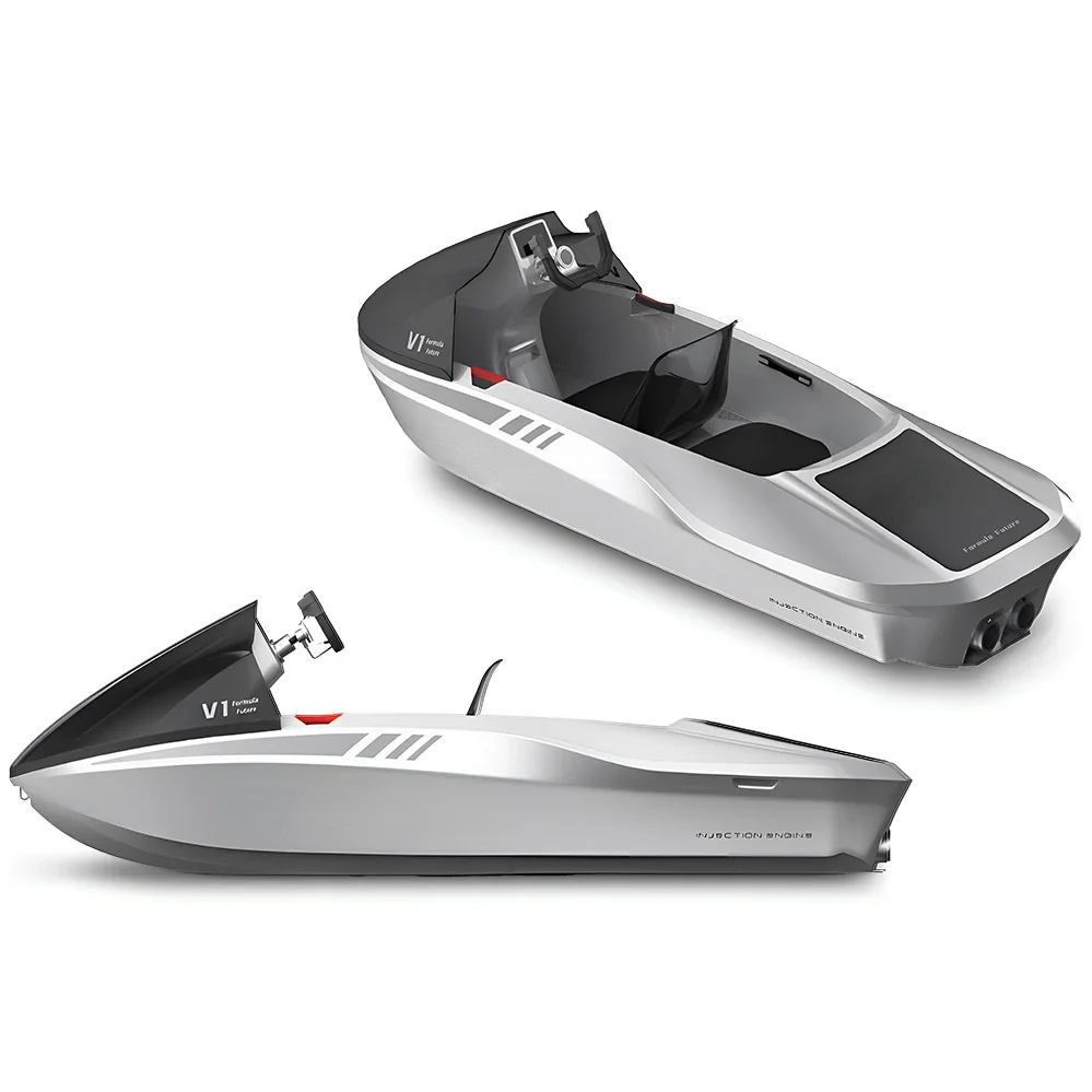 Water Mini Day Cruiser Catamaran Remote Control Boat Kart Jet Ski Motor Fishing Electric Boat