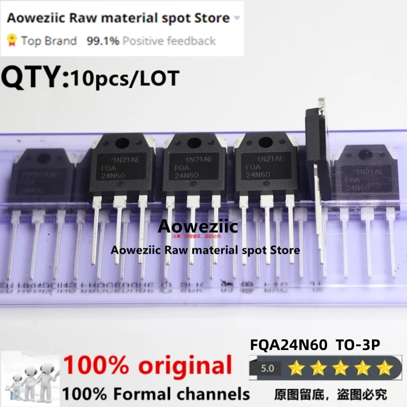 Aoweziic  2017+  100% New Imported Original FQA24N60  24N60  TO-3P  FET MOS 24A 600V