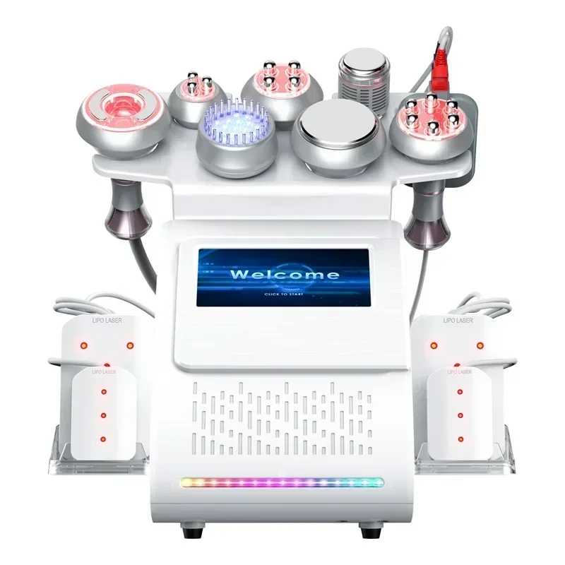 Máquina ultrassônica do emagrecimento do corpo, ferramenta da cavitação do RF, multi-polar, radiofrequência, anti-enrugamento, rejuvenescimento, elevador da pele, aperta, 80K