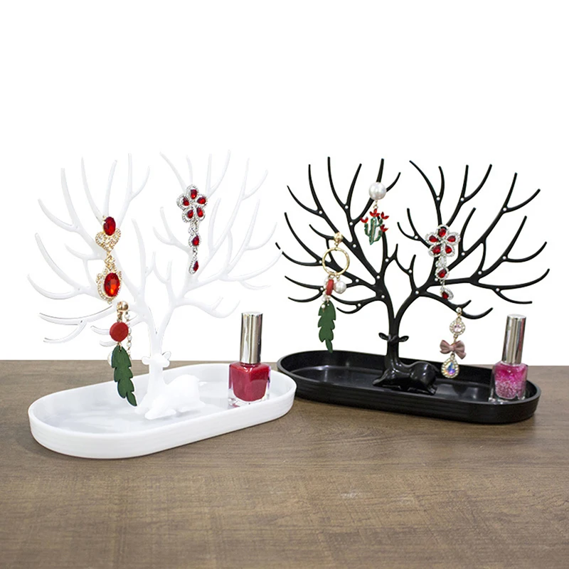 Deer Jewelry Display Stand Earrings Necklace Ring Jewelry Display Tray Tree Storage Racks Organizer Holder Make Up Decoration