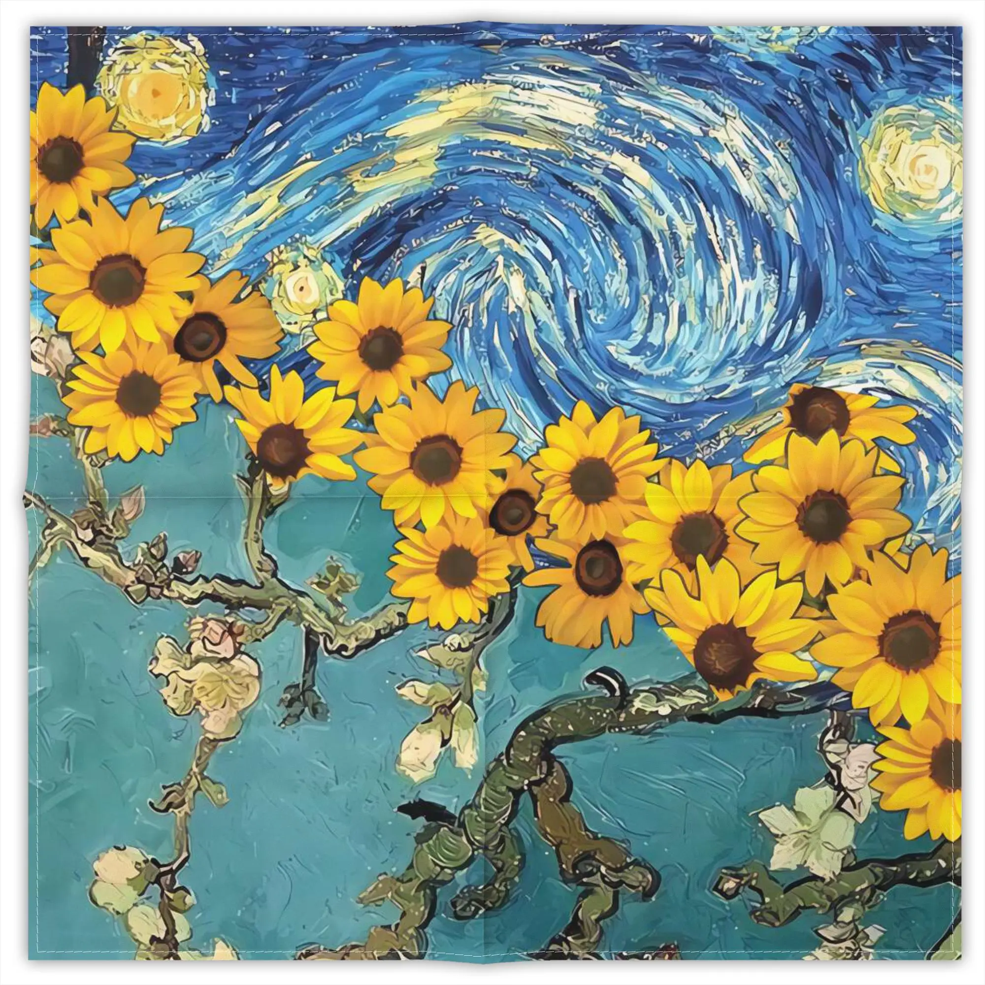 lenco-quadrado-de-moda-com-estampa-de-girassois-e-flores-de-ameixa-de-vincent-van-gogh-decorativo-em-poliester-para-uso-diario