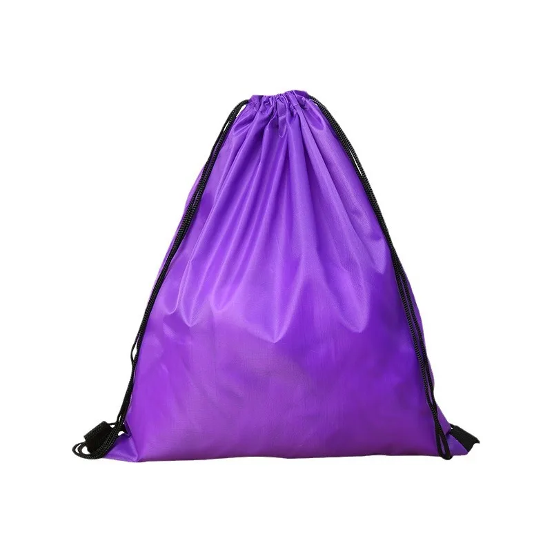 

New Fashion Waterproof Thicken Drawstring Belt Nylon Solid Color Portable Sports Bags Gym Drawstring Shoes Bag Clothes Backpacks