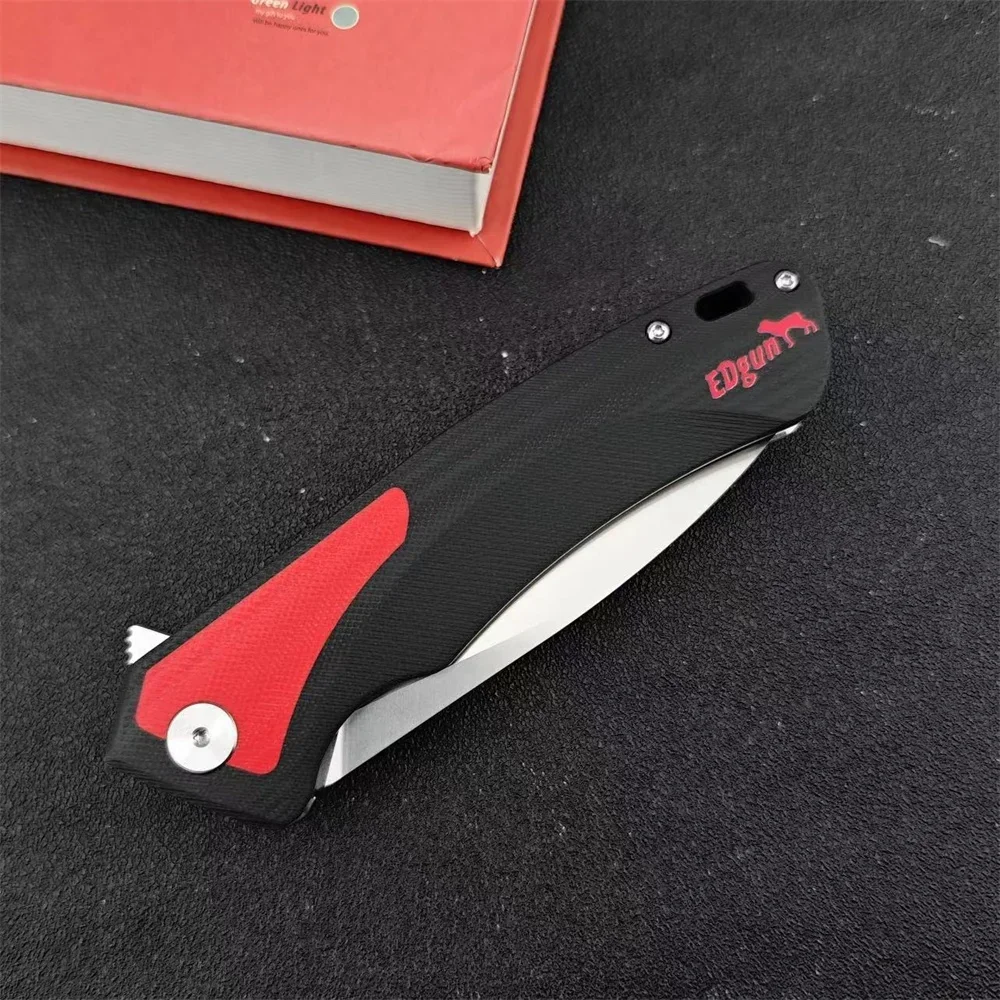 New Outdoor Camping Hunting Tactical Folding Pocket Knife D2 Blade G10 Handle Lightweight EDC Men\'s Hiking Multi-function Tool