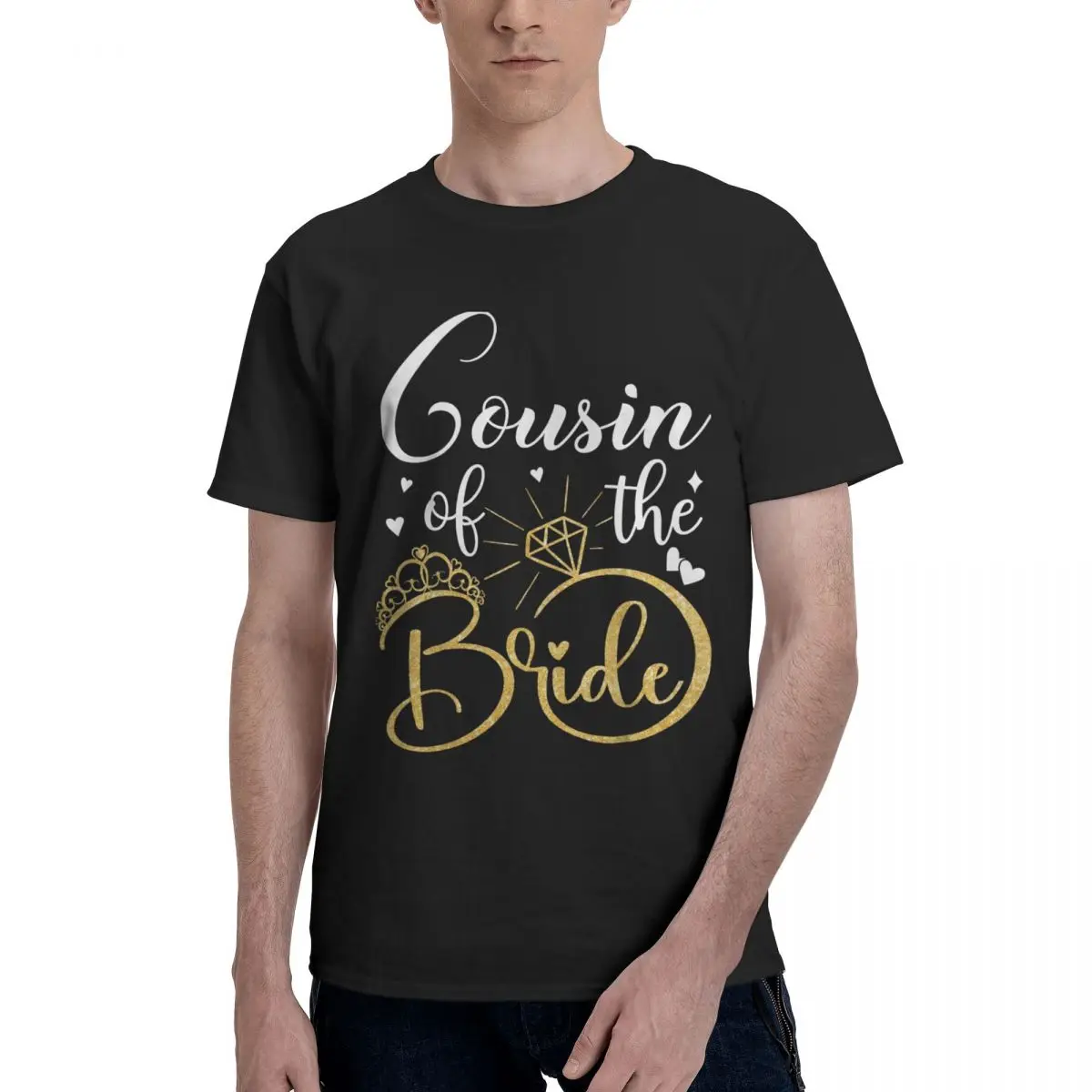 Cousin Bride Glitter Ring Campaign Title Top Quality T-shirts Vintage Travel Eur Size