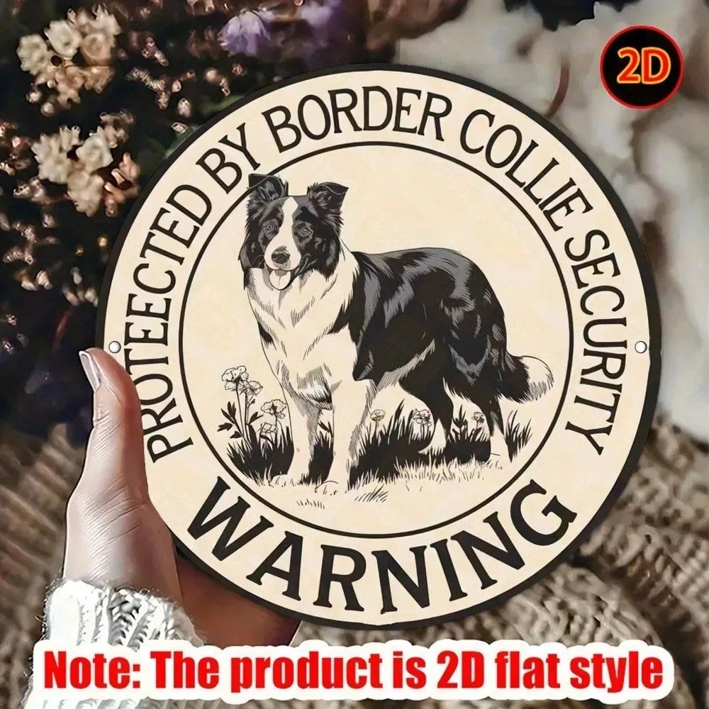 Vintage Border Collie Dog Metal Sign Aluminum Retro Wall Art Home Bar Outdoor Decor 8x12 Inch