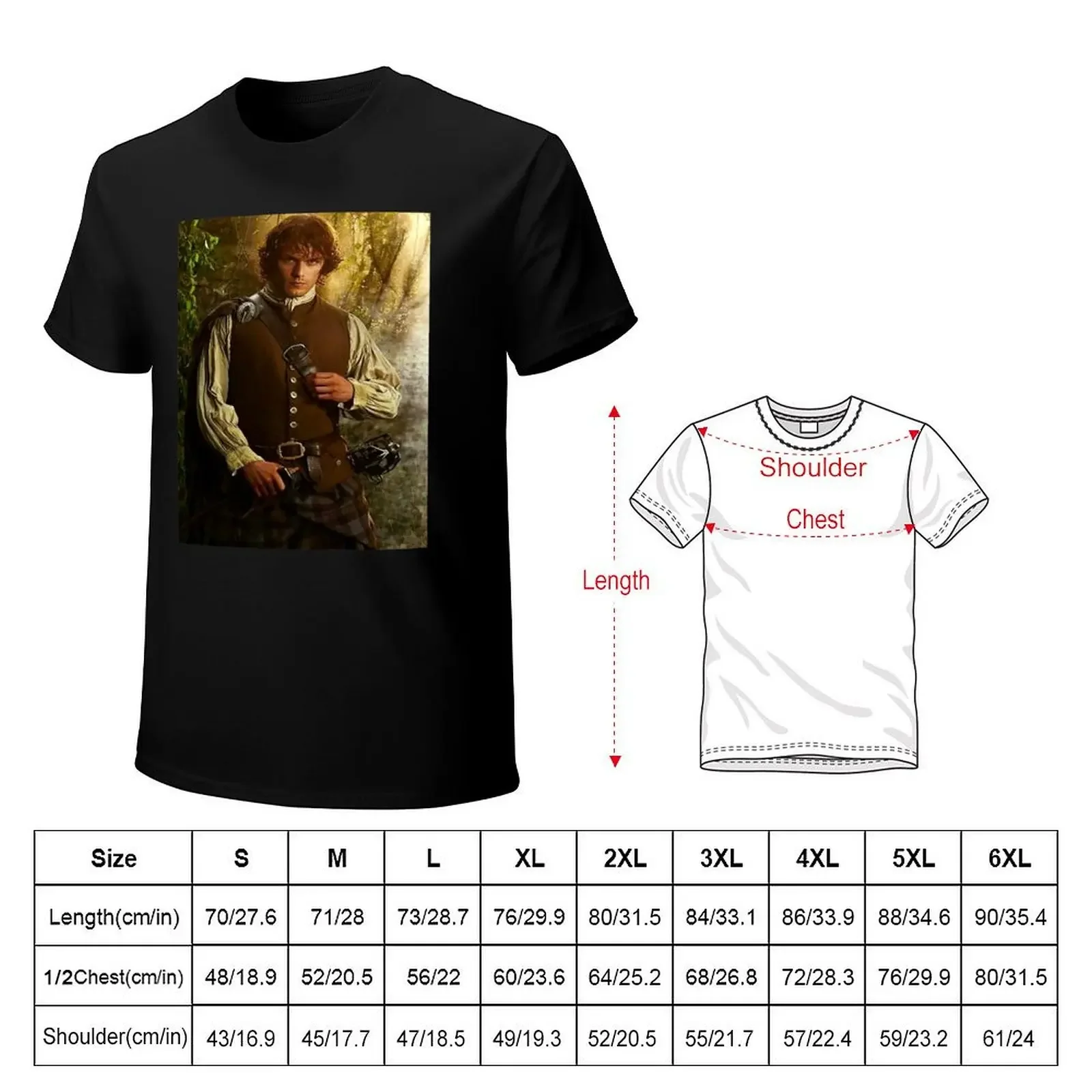 Sam Heughan T-shirt summer top animal prinfor boys quick-drying tshirts for men