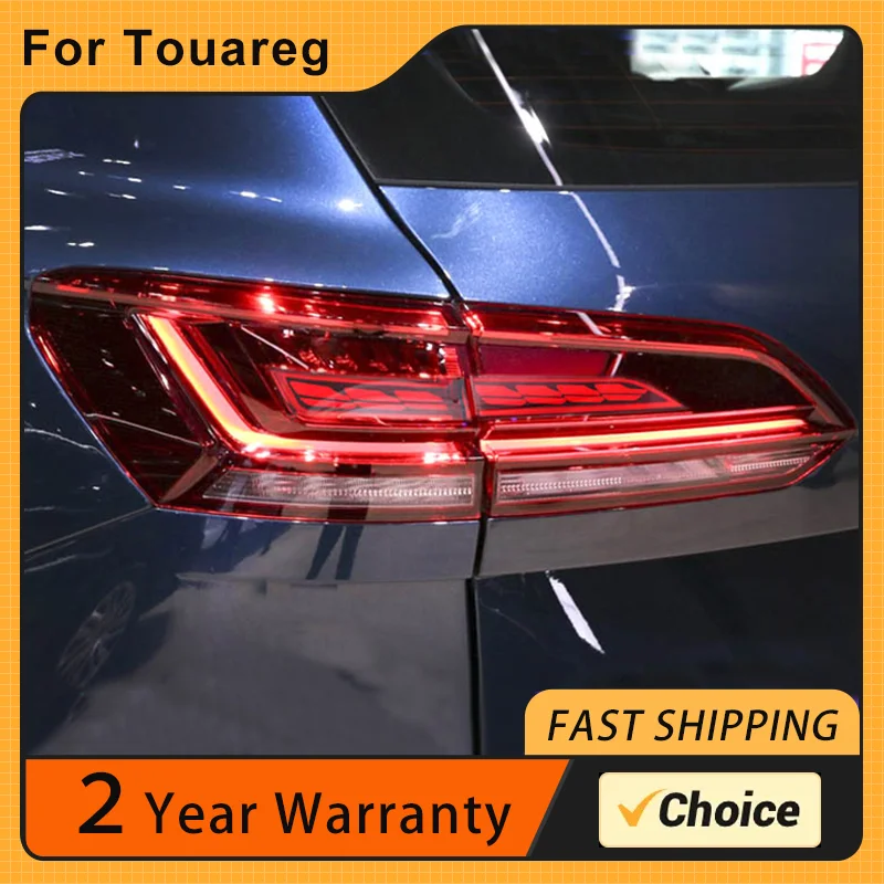 

Car LED Taillight For Volkswagen VW Touareg 2019-2022 2023 Rear Running Lamp Brake Reverse Dynamic Turn Signal Tail Lights