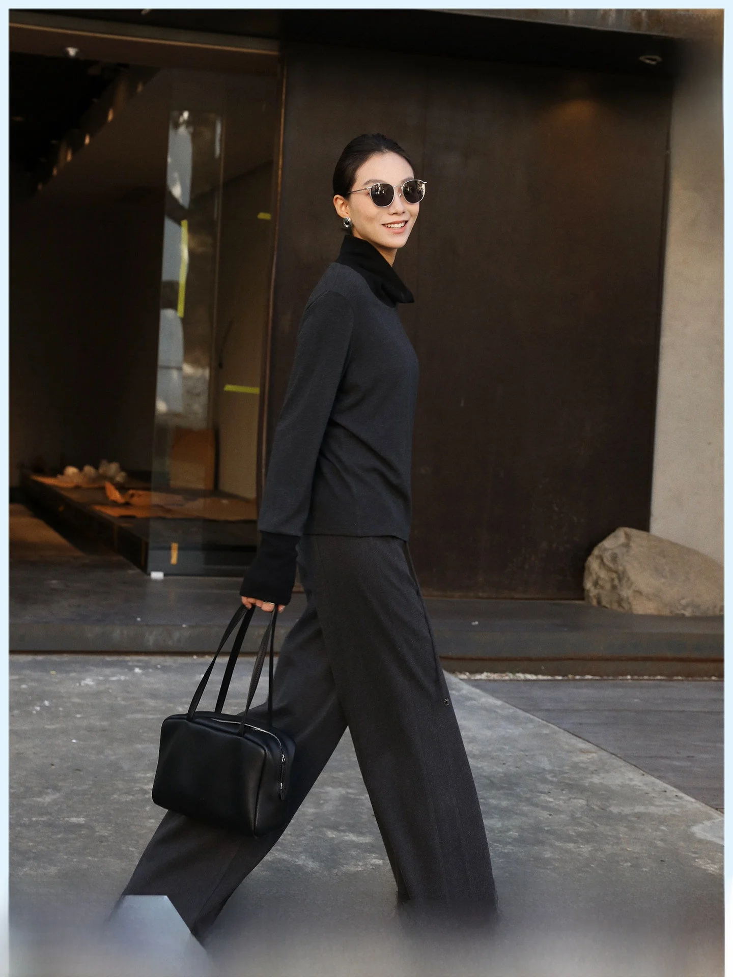 

ay High Waist Drapey Straight Leg Thiened Winter Casual Pants Women's Dstring Trousers Warm Comfortable Loose Fit