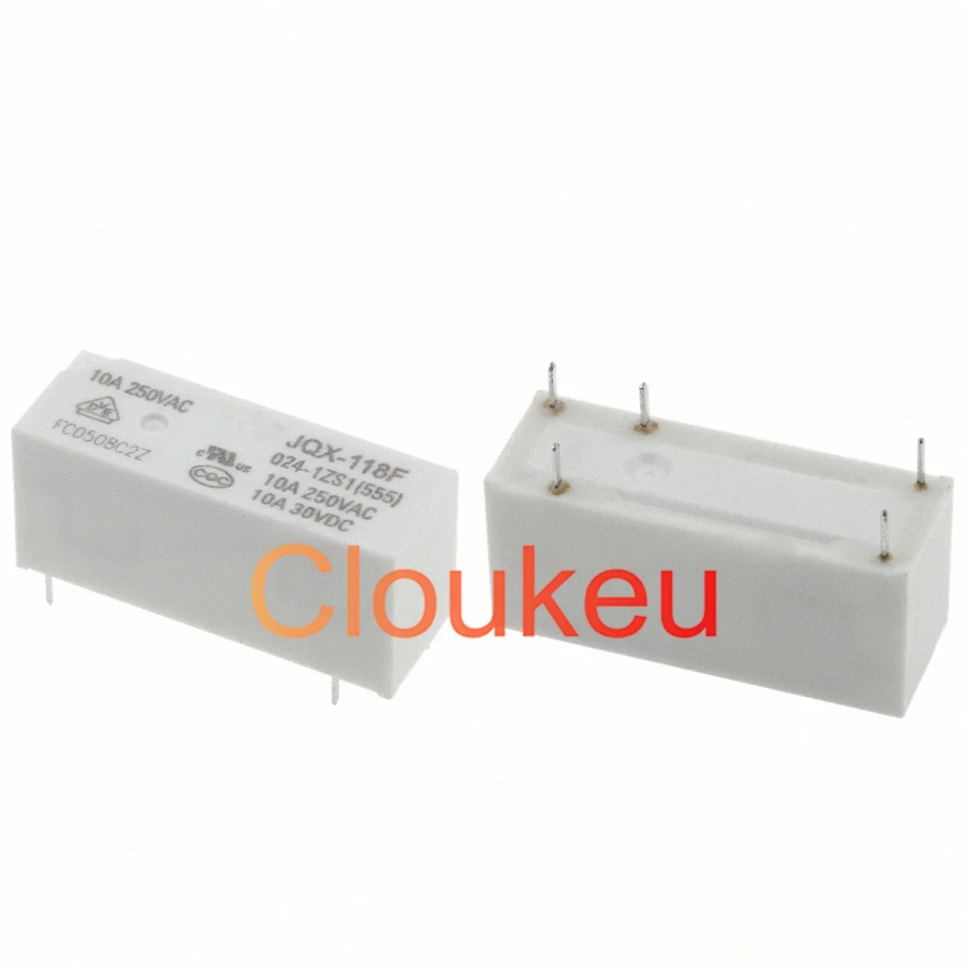 Relay HF118F- JQX-118F-005 012 024 048-1ZS1 -1ZS1T 5V12V24V48VDC 10A 5pin