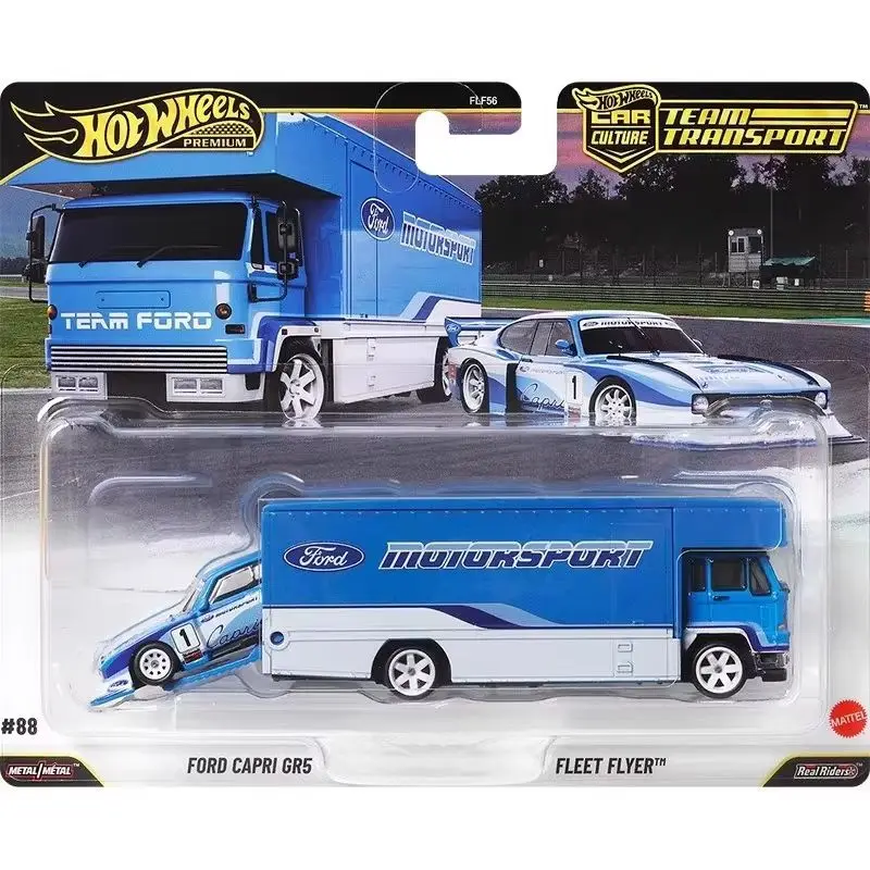New Hot Wheels Premium 2026 Cultura auto: Trasporto di squadra Hotwheels 1/64 Modello di auto Giocattoli per bambini Ford Capri Gr5 Ragazzi Regali per bambini
