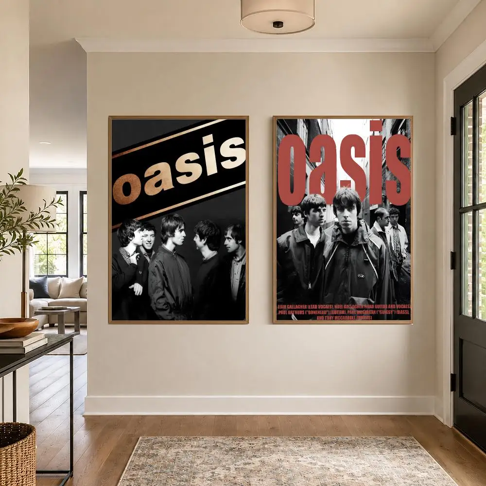 Band O-Oasis Poster Graphic Wall Art Poster HD Waterproof PP Paper Print for Bedroom Living Room Office Decor Gift