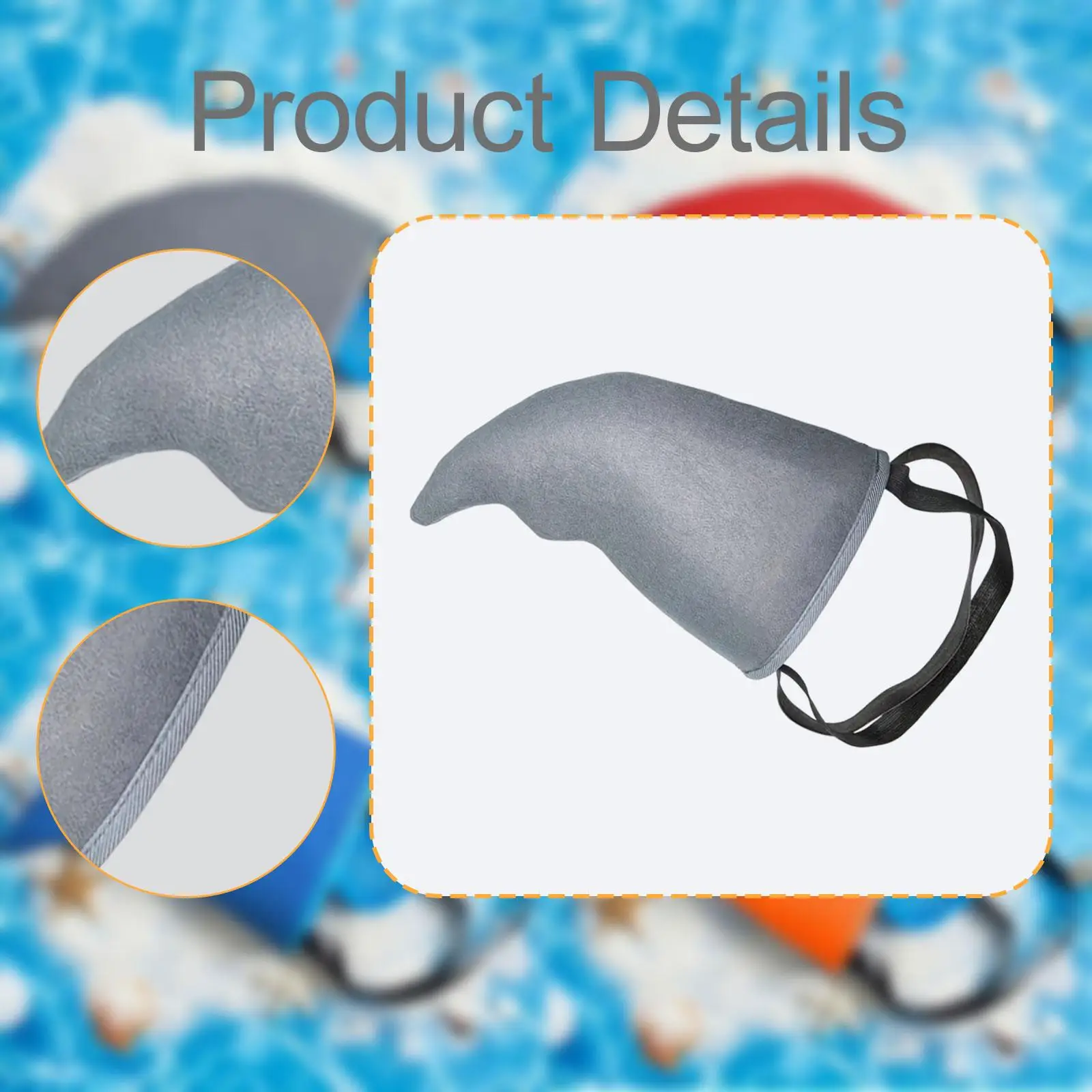 Pochette de harnais d'aileron de poisson, accessoire facile à porter pour remise de diplôme, discothèque, carnaval