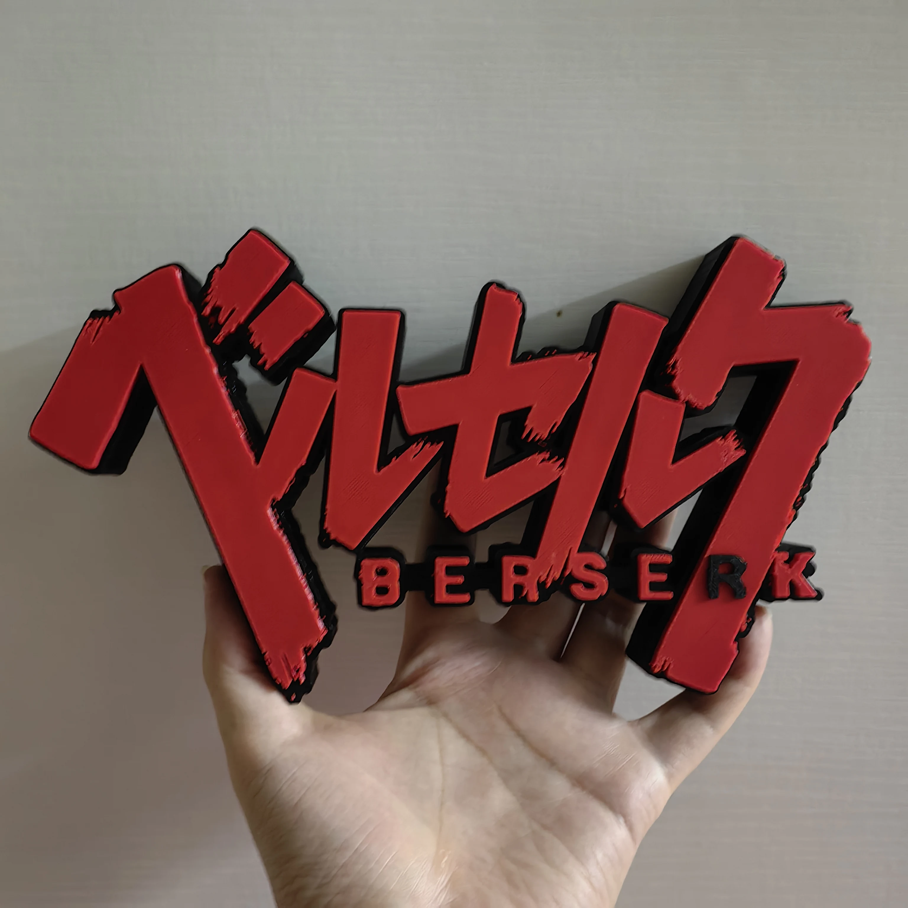Anime Berserk 3d Printing Three-Dimensional Font Standing Sign Logo Nameplate Desktop Decoration Model Toy Gift