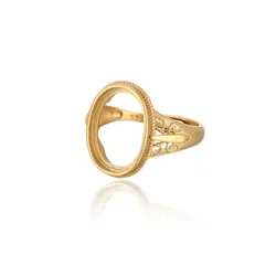 Ring Blank for 8x10mm/10x14mm/11x15mm/12x16mm Oval Cabochons Ring Base 925 Sterling Silver Adjustable Ring Component