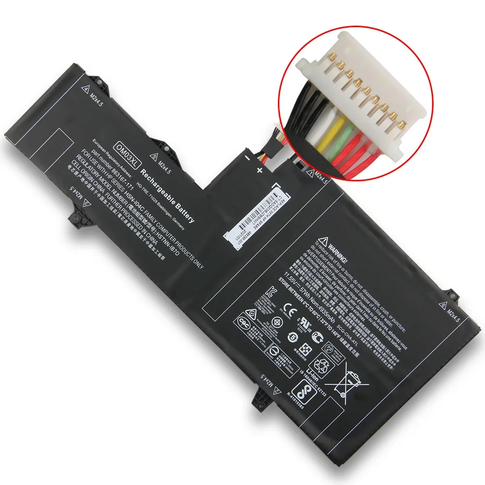 Original Replacement Laptop Battery HSTNN-IB7O OM03XL For HP EliteBook 1030 G2 1GY31PA 4935mAh