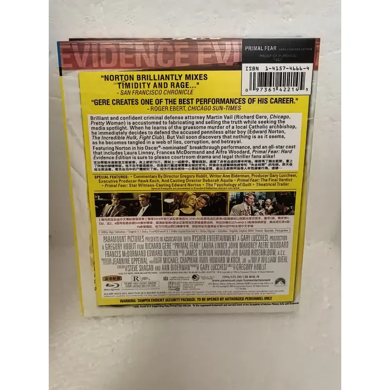 Blu-ray Disc Movie Fear Level 1 High Definition Home Entertainment Video