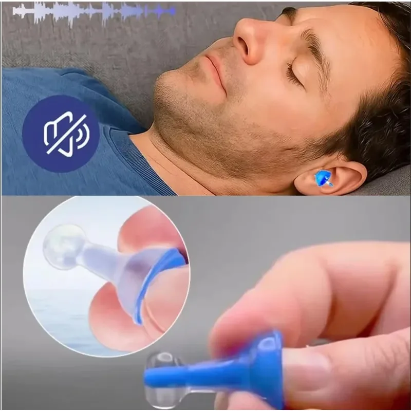

1 Pair Reusable Waterproof Suitable Noise Reduction Earplug Ear Protection Plugs Soft Innovative Inflatable Earplugs Comfortable