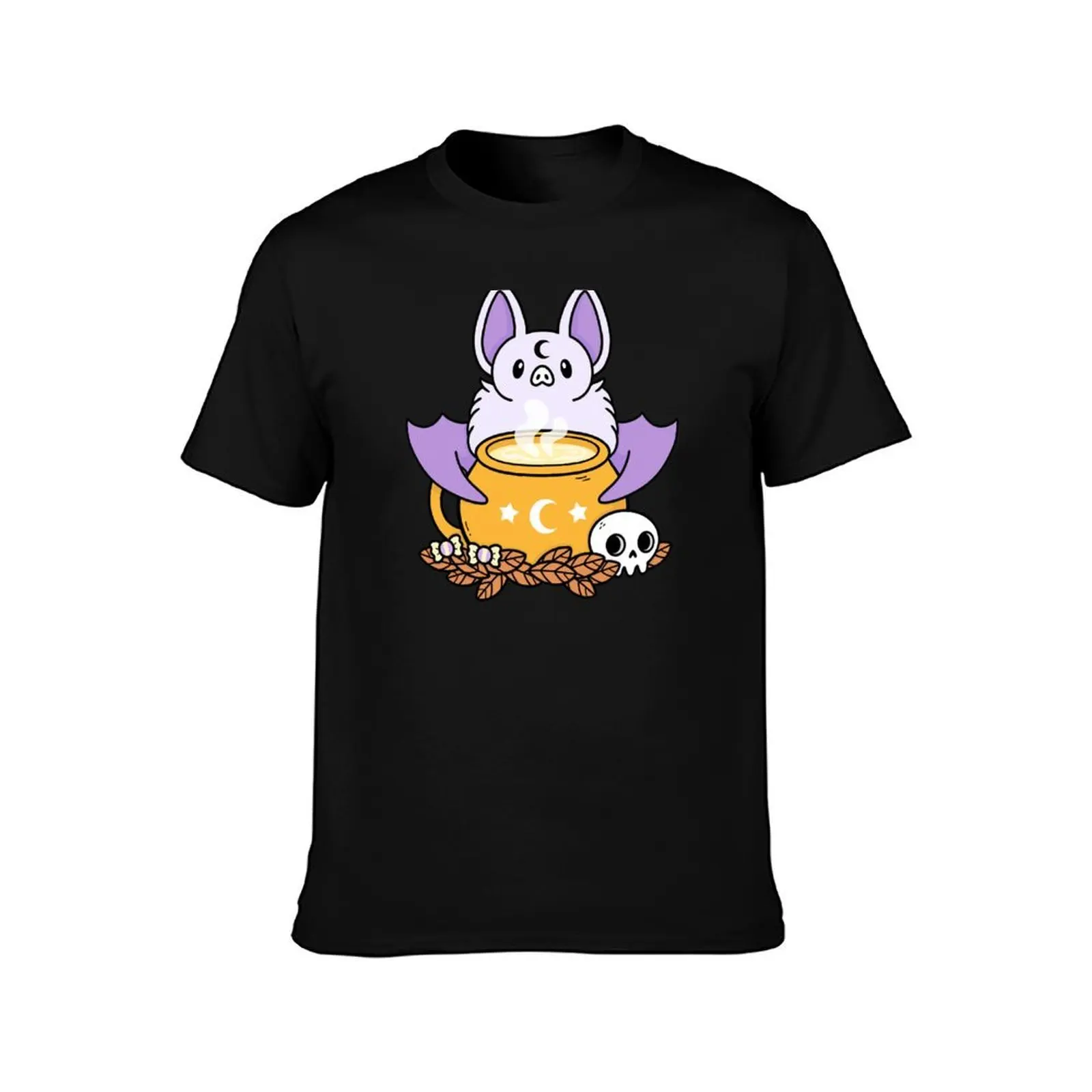 Spooky Cute Halloween Bat Nikury T-Shirt, Summer Casual Cotton Tee, Oversized Streetwear Tops, Vintage Graphic Print