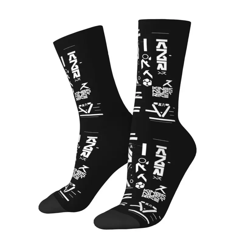 Kings Rise Techwear X503 Mens Crew Socks Unisex Fashion 3D Print Future Tech Street Wear Style Dress Socks