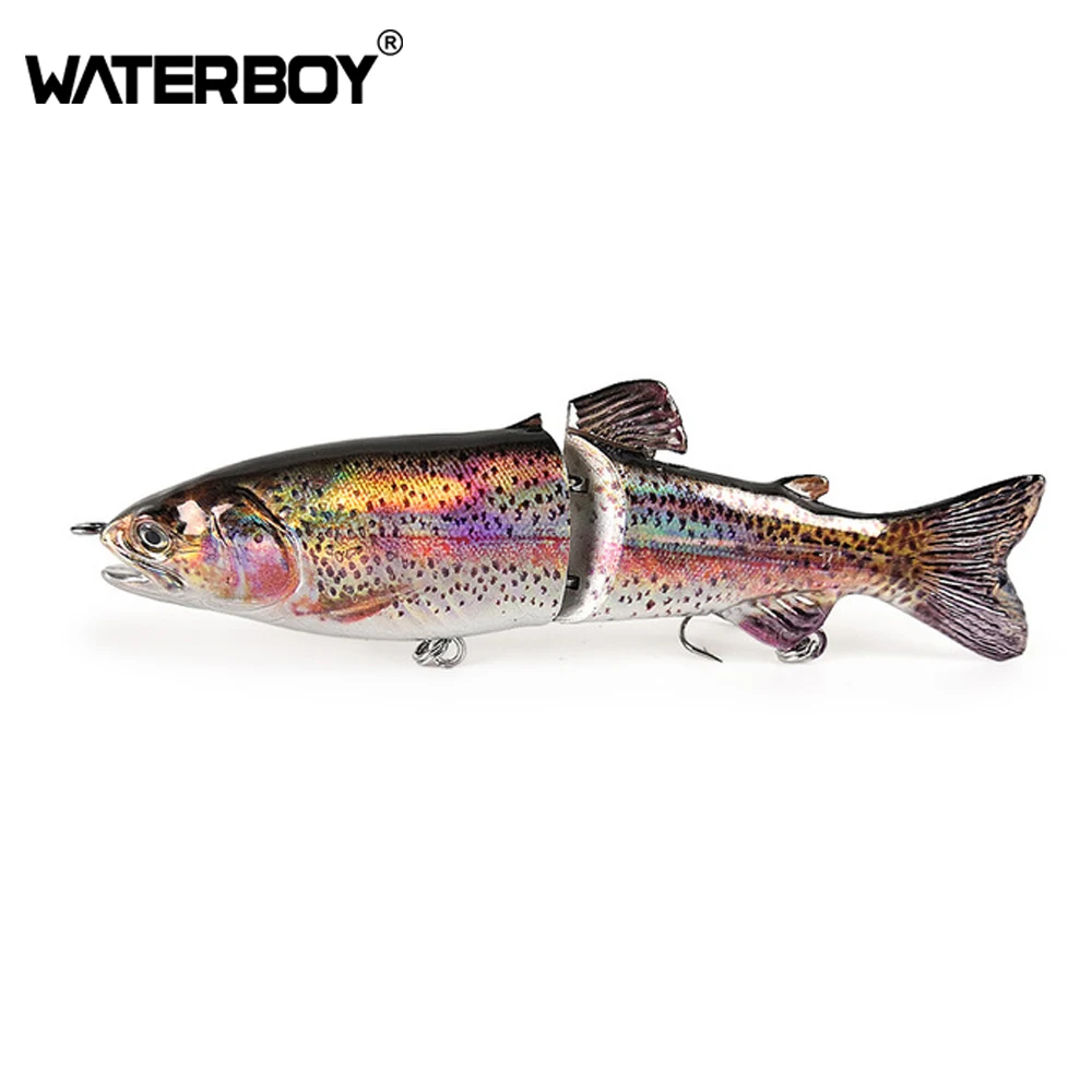 WATERBOY Fishing Swimbait Glide S Swimming 18cm 68g 2 Segment Multi Jointed Lure Trout Fresh Water Slow Sink Fish Bait