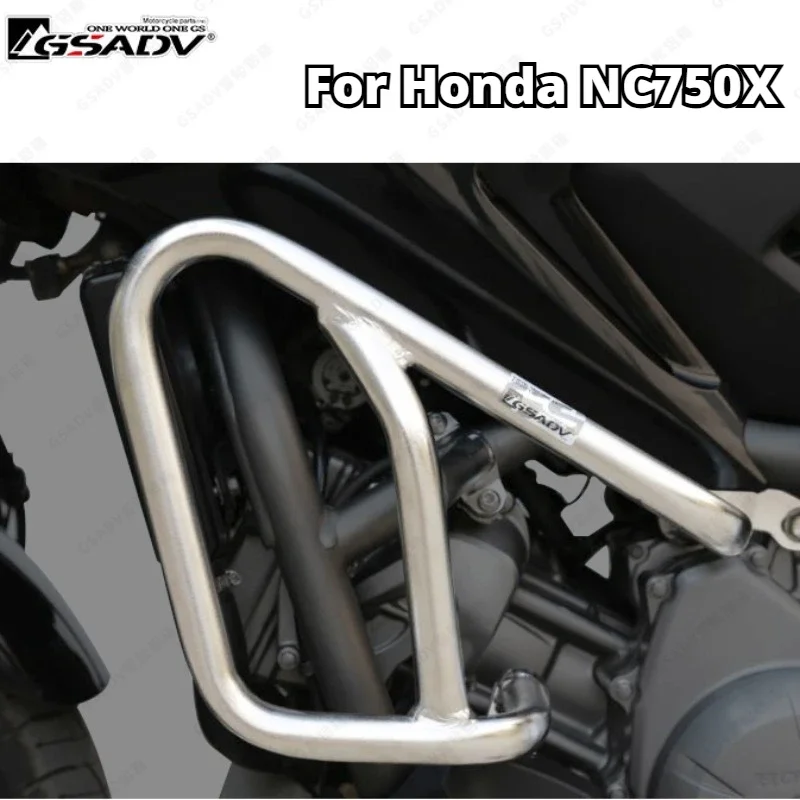 Stainless Steel Motorcycle Upper Lower Bumper Fairing Protector Crash Bar Steel Engine Guard Bumper Protection for Honda NC750X