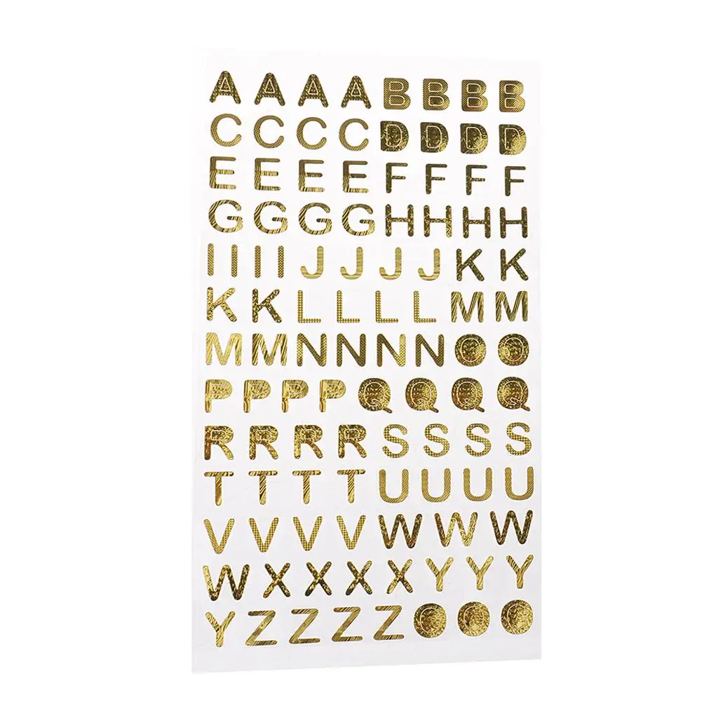 2X Metallic Gold Modern Stickers Scrapbooking DIY Album Card Crafts