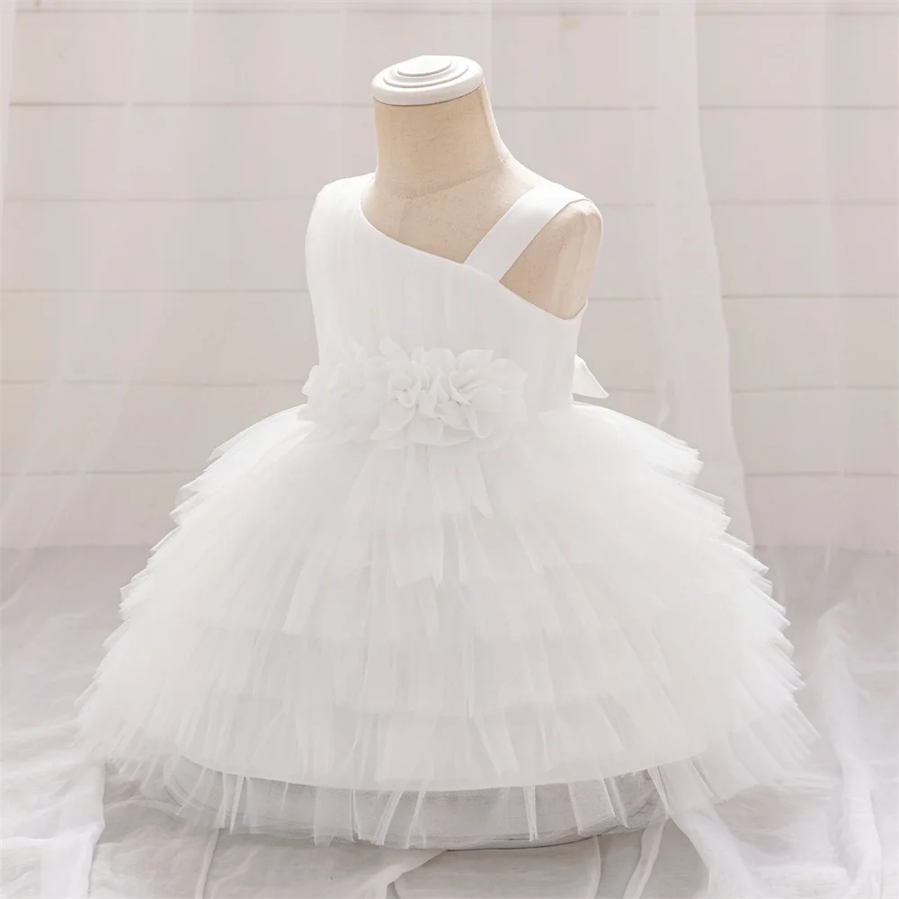 Elegantes lila Blumen-Hochzeits-Prinzessin-Kleid für Mädchen, Baby, Vintage-Spitze, Geburtstagskleid, Kleinkind, Mädchen, Schleife, Sommermode, Kleider – Detail 6
